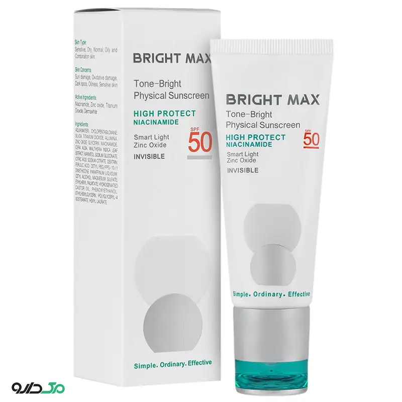 ضد آفتاب فیزیکال تن برایت بی رنگ برایت مکس